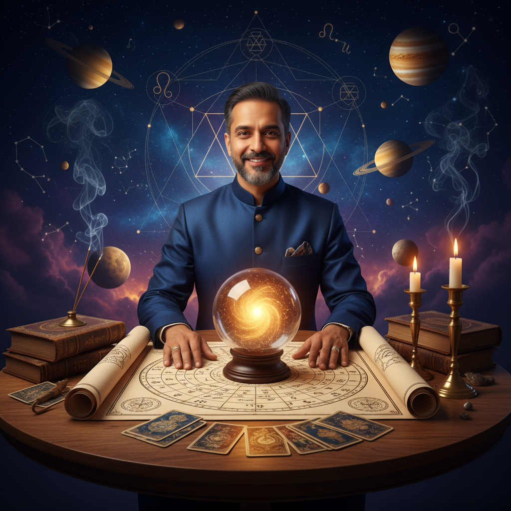 Mystical celestial image representing psychic readings in New York City