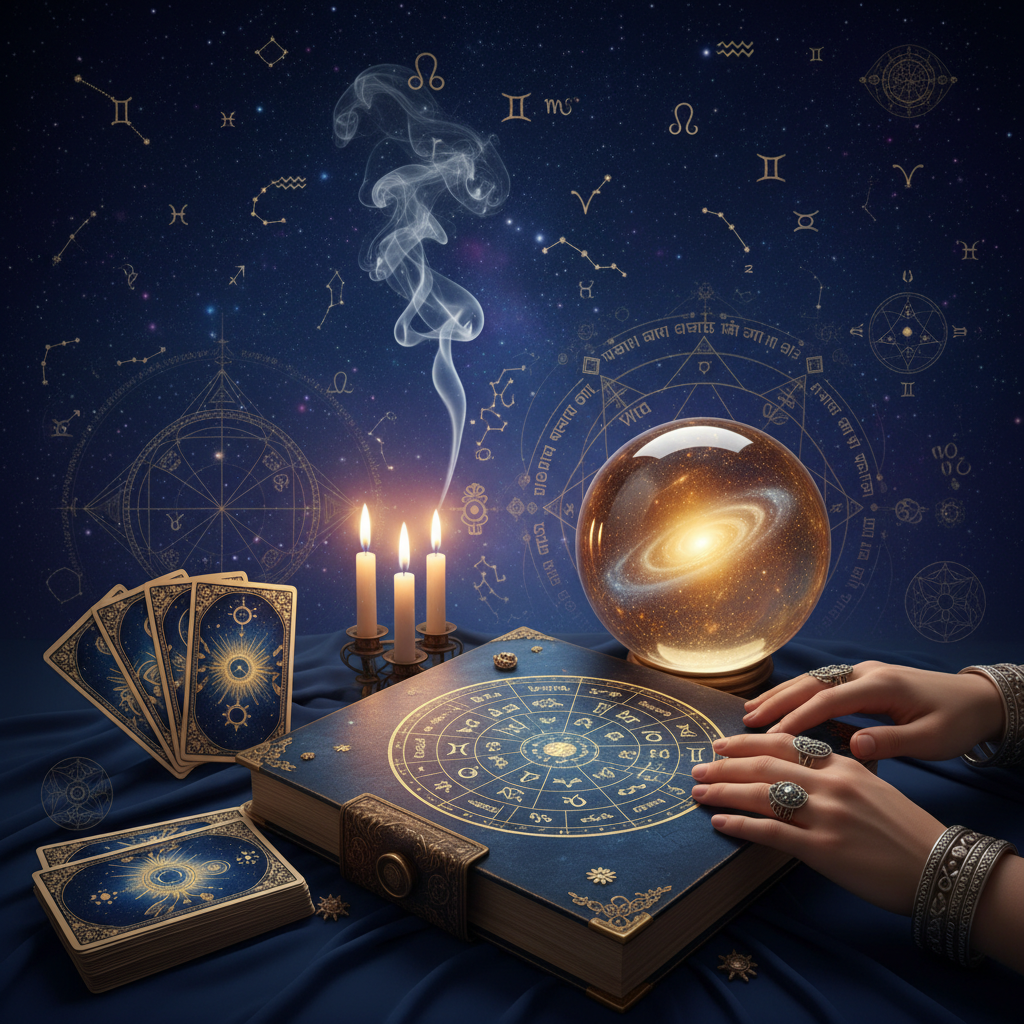 Mystical celestial image symbolizing clairvoyant vision in New York City