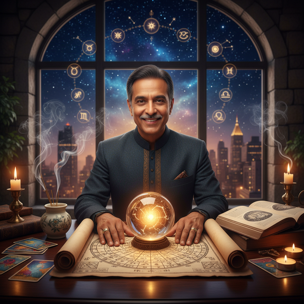 Mystical celestial image representing clairvoyant psychic sight in New York City