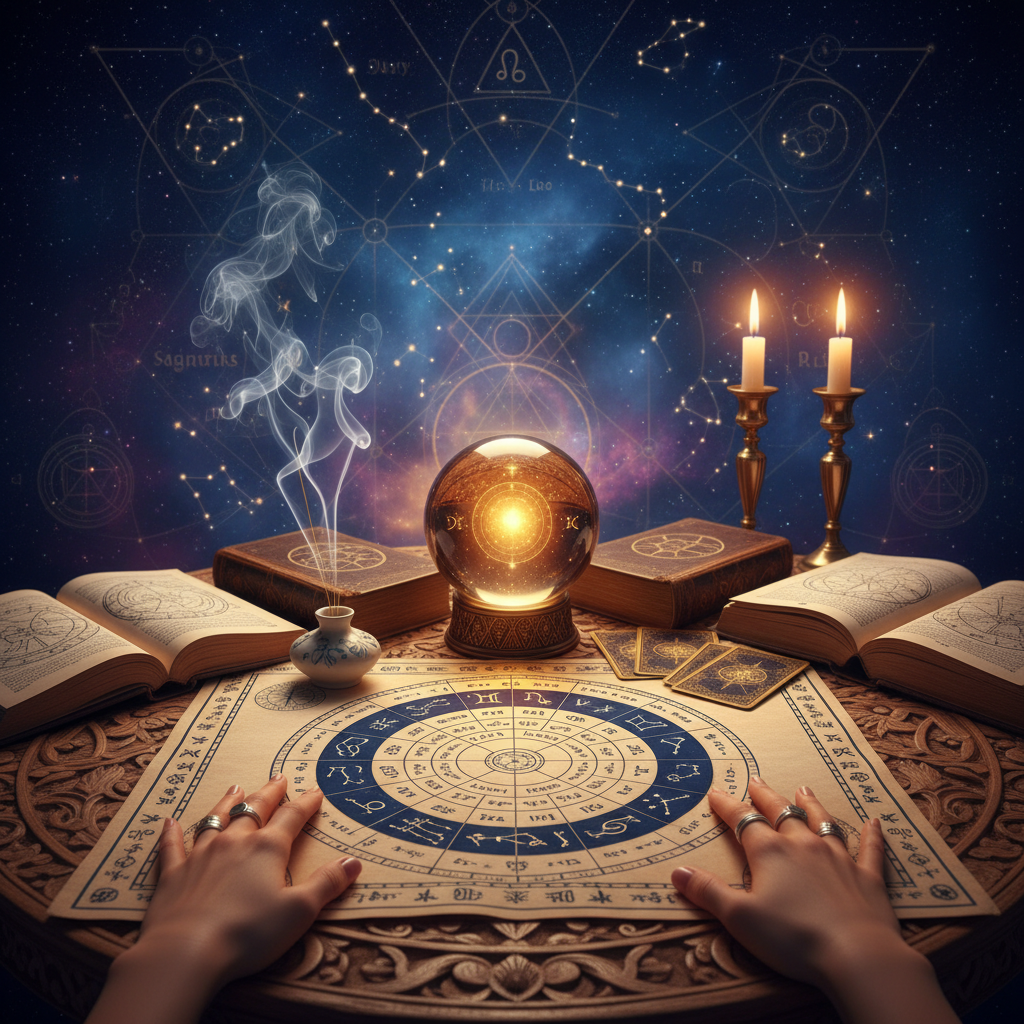 Mystical celestial image representing clairvoyant psychic sight in New York