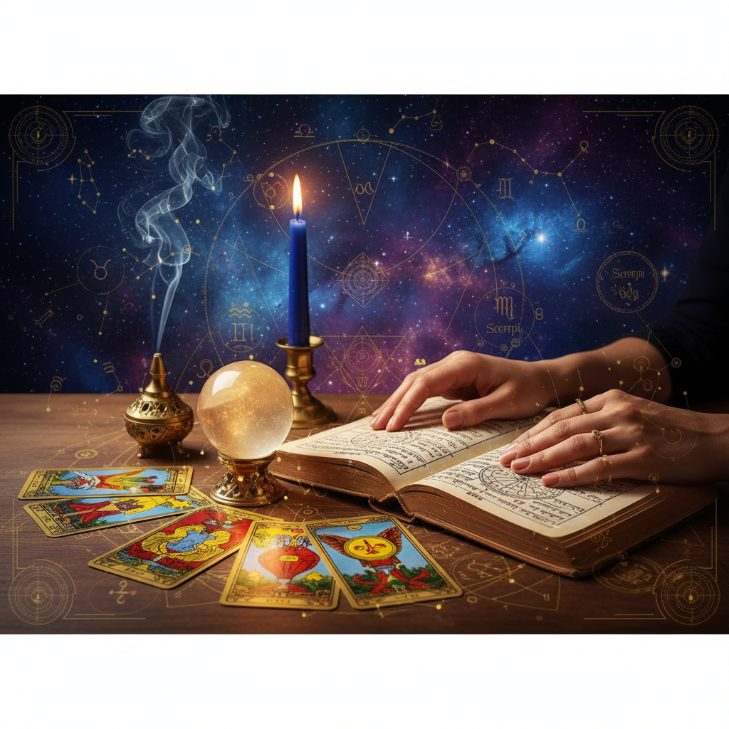 Mystical celestial image symbolizing love and astrology in New York City