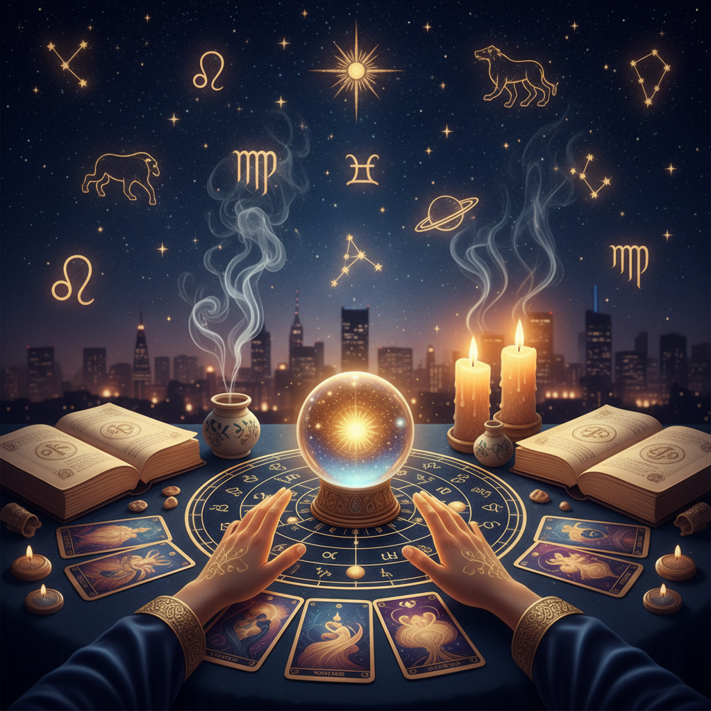 Mystical celestial image symbolizing love and spiritual healing in New York