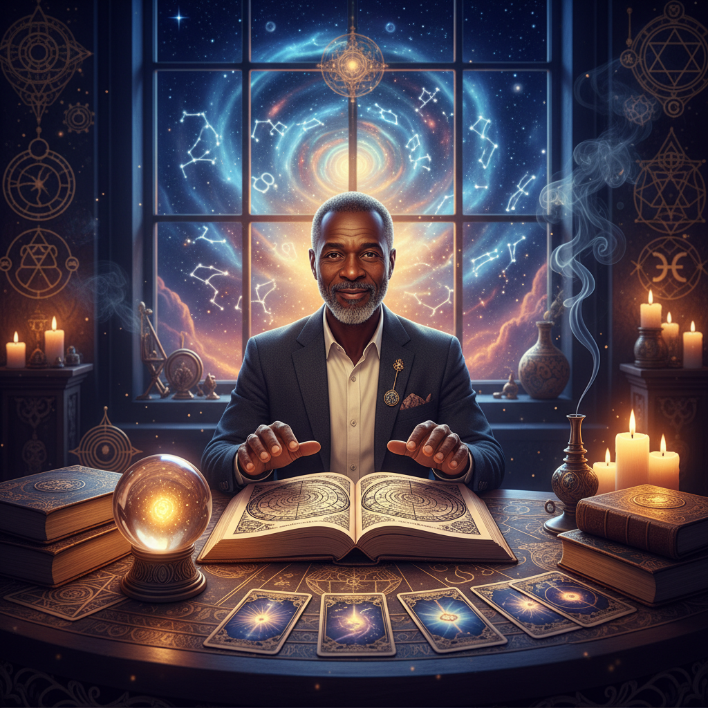 Authentic Astrologer Harlem New York | Master Krish Insights Mystical celestial image symbolizing astrology and spiritual guidance in New York