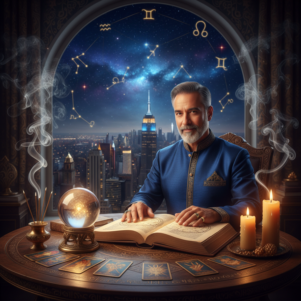 Discover Aura Reading in New York with Master Krish Mystical energy field and colorful aura in New York setting