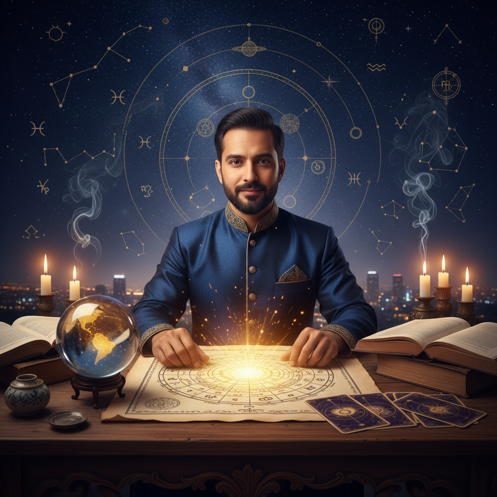 Mystical celestial image illustrating psychic reading energy in New York City