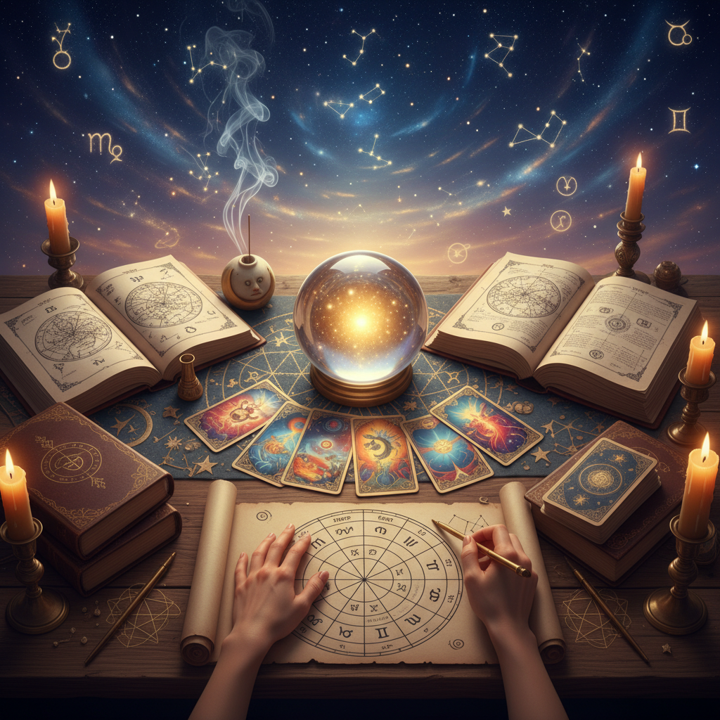Mystical celestial image symbolizing psychic reading in New York City