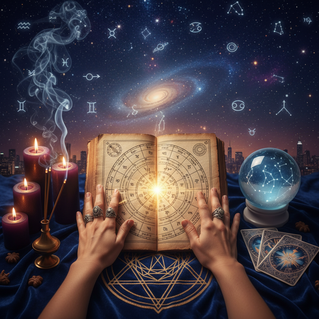 Clairvoyant New York: Insights & Psychic Sight in NYC Mystical celestial vision representing clairvoyant insight in New York City