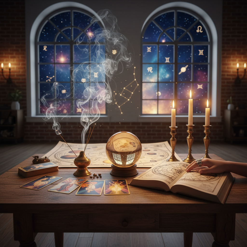 Clairvoyant New York: Experience Psychic Sight with Master Krish Mystic celestial night sky with glowing stars over New York City skyline