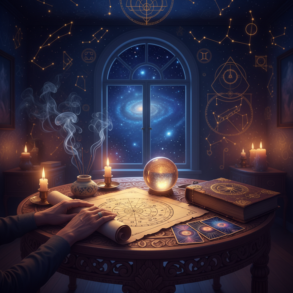 Palm Reading New York: Life Line Insights in Harlem NYC Mystical celestial image for palm reading services in Harlem NYC