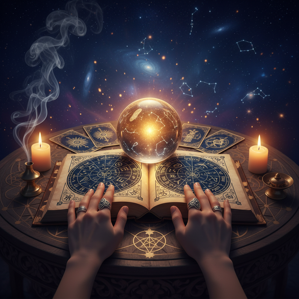 Mystical celestial image symbolic of spiritual mediumship in New York
