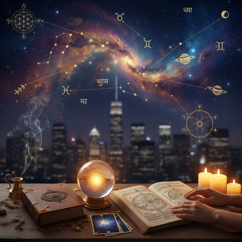 Top Psychic Medium New York for Spiritual Connection Readings Mystical celestial image representing psychic medium readings in New York City