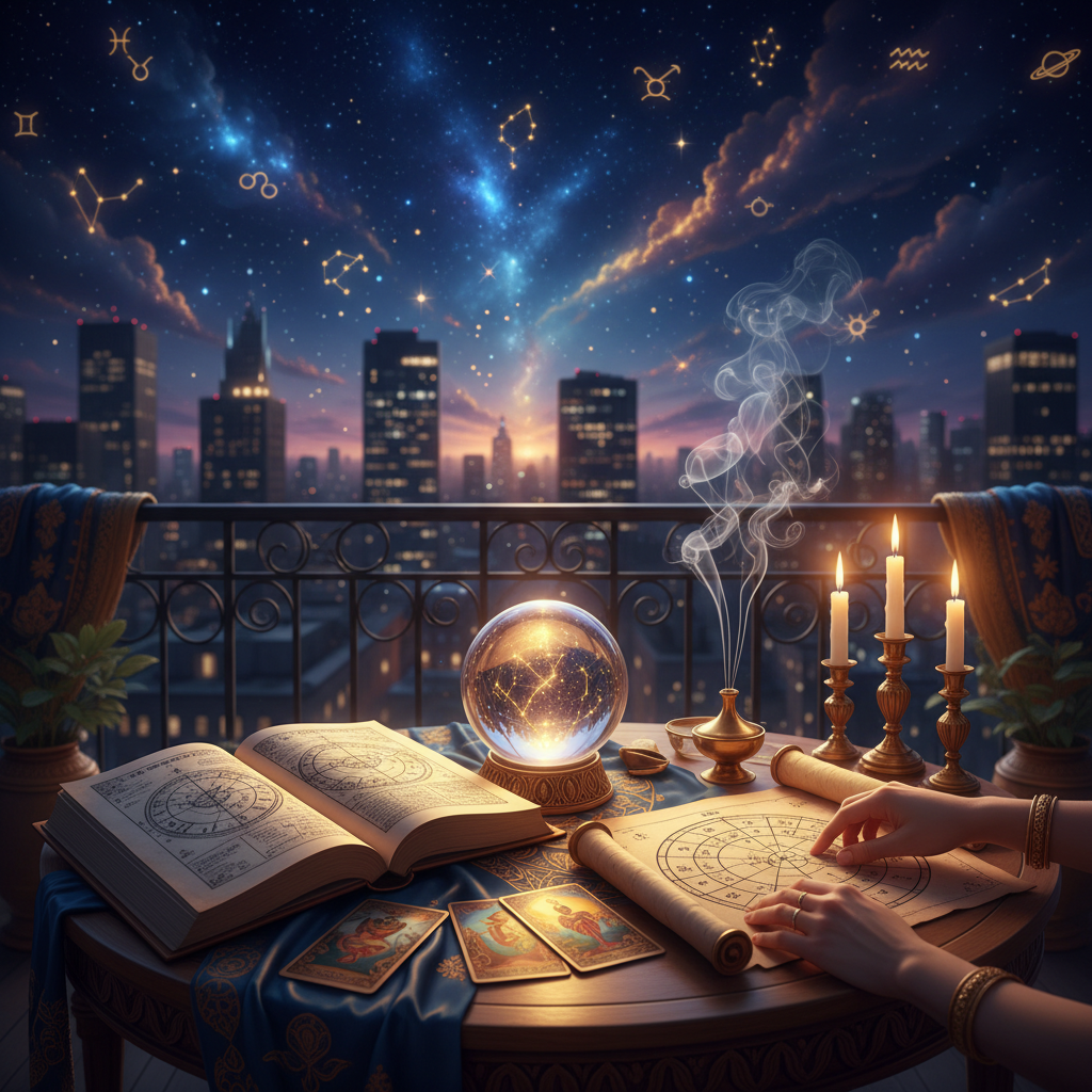 Find Trusted Psychic Near Me New York – Master Krish Guide Mystical celestial image representing psychic and spiritual guidance in New York City
