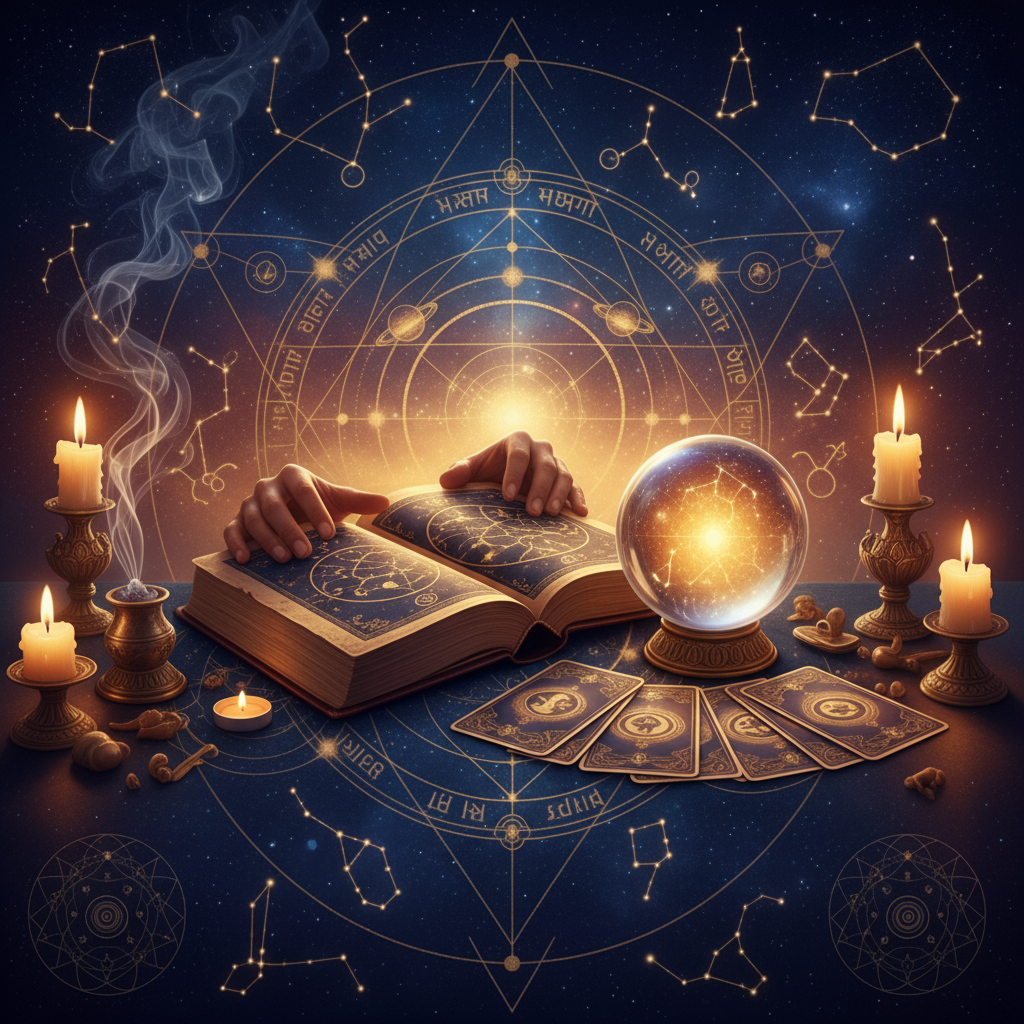 Mystical celestial image representing spiritual guidance in New York City