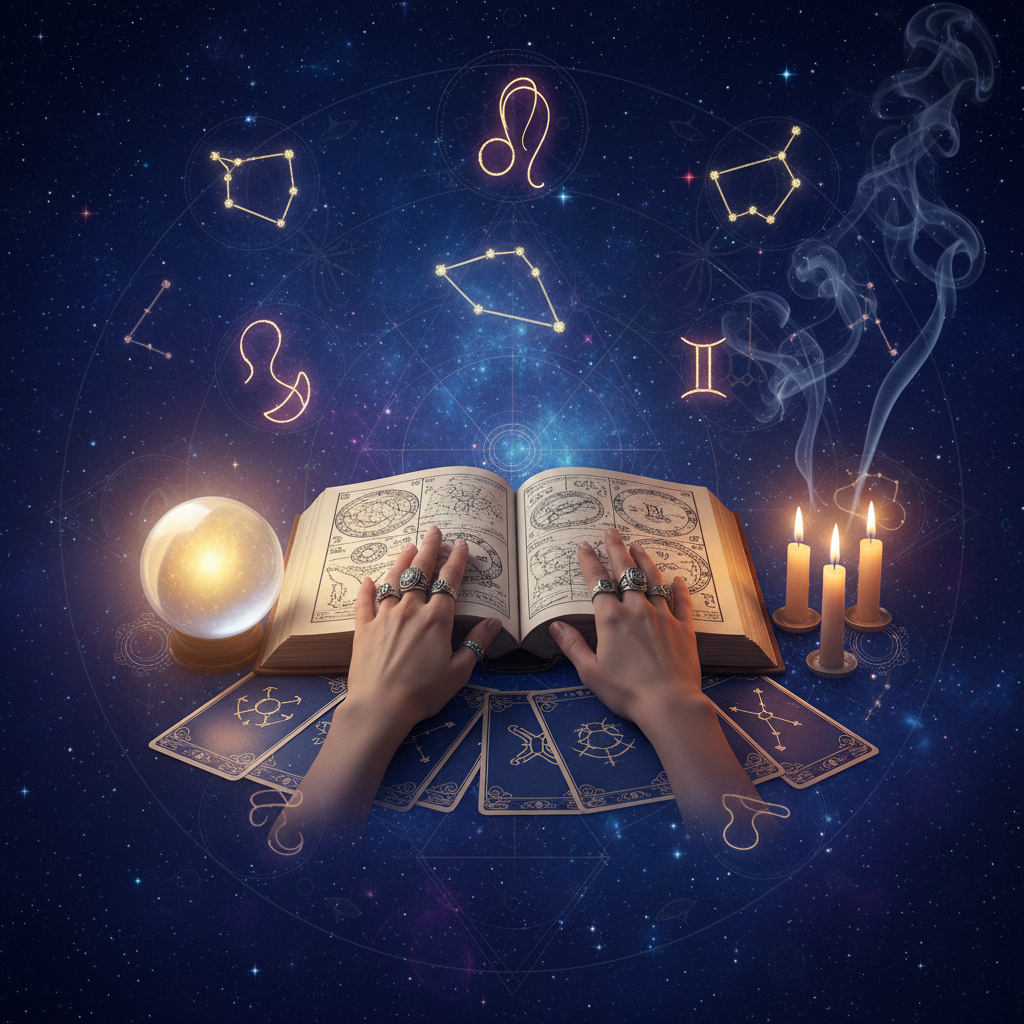 Mystical celestial image representing spiritual healing and psychic reading in New York