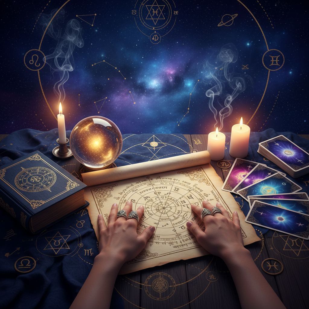 Connect with a Trusted Spiritual Reader New York Mystical celestial artwork representing spiritual reading energy in New York City