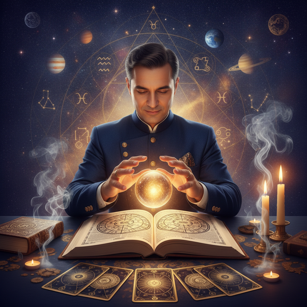 Explore Aura Reading New York with Master Krish’s Energy Insight Mystical glowing aura colors surrounding a serene figure in New York City