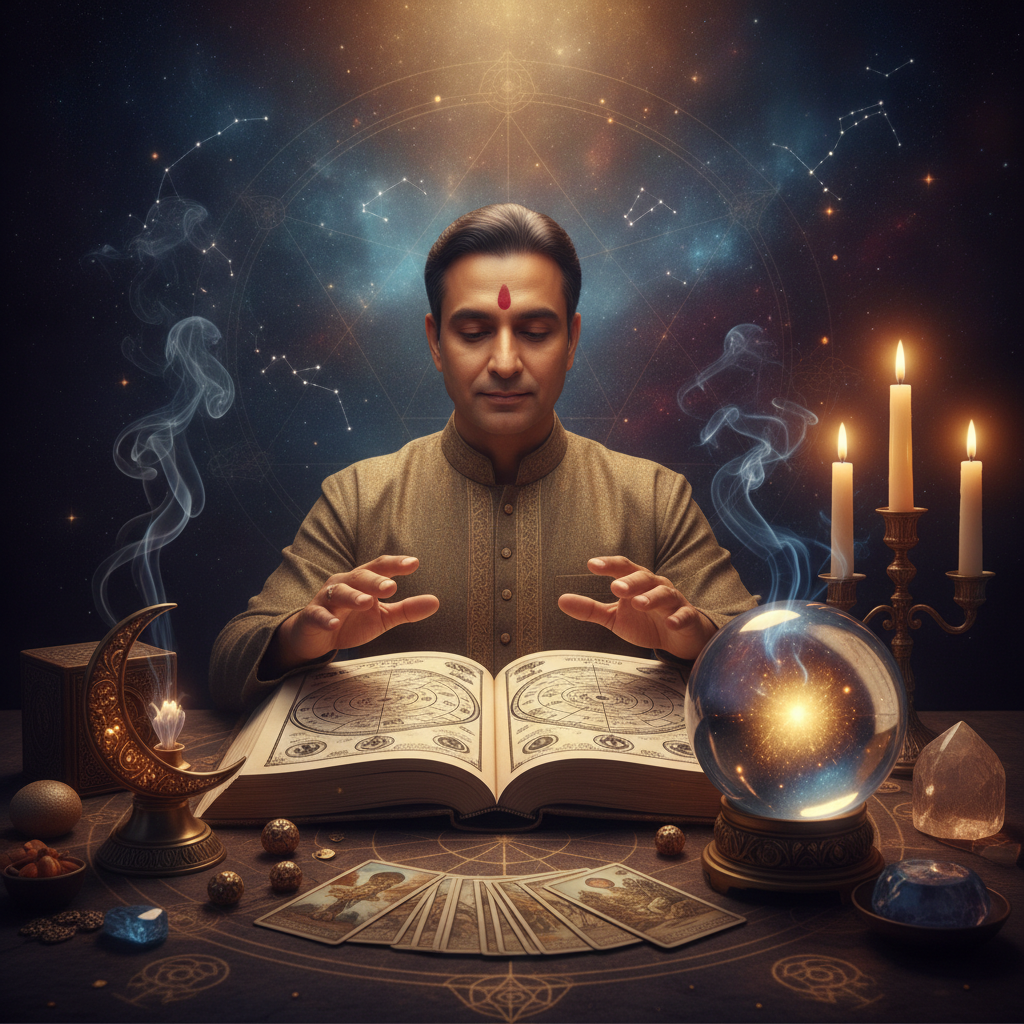 Authentic Psychic Readings NYC with Master Krish in New York Mystical celestial image symbolizing spiritual guidance in New York City