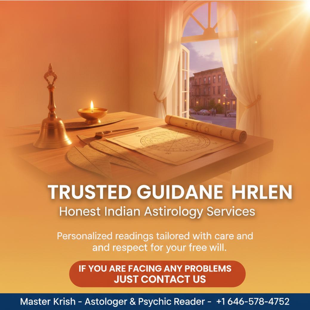 Vedic astrology tools on wooden table for East Harlem guidance
