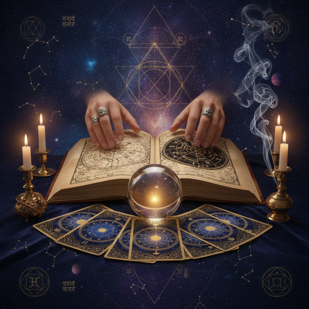 Mystical celestial image representing spiritual guidance in New York City