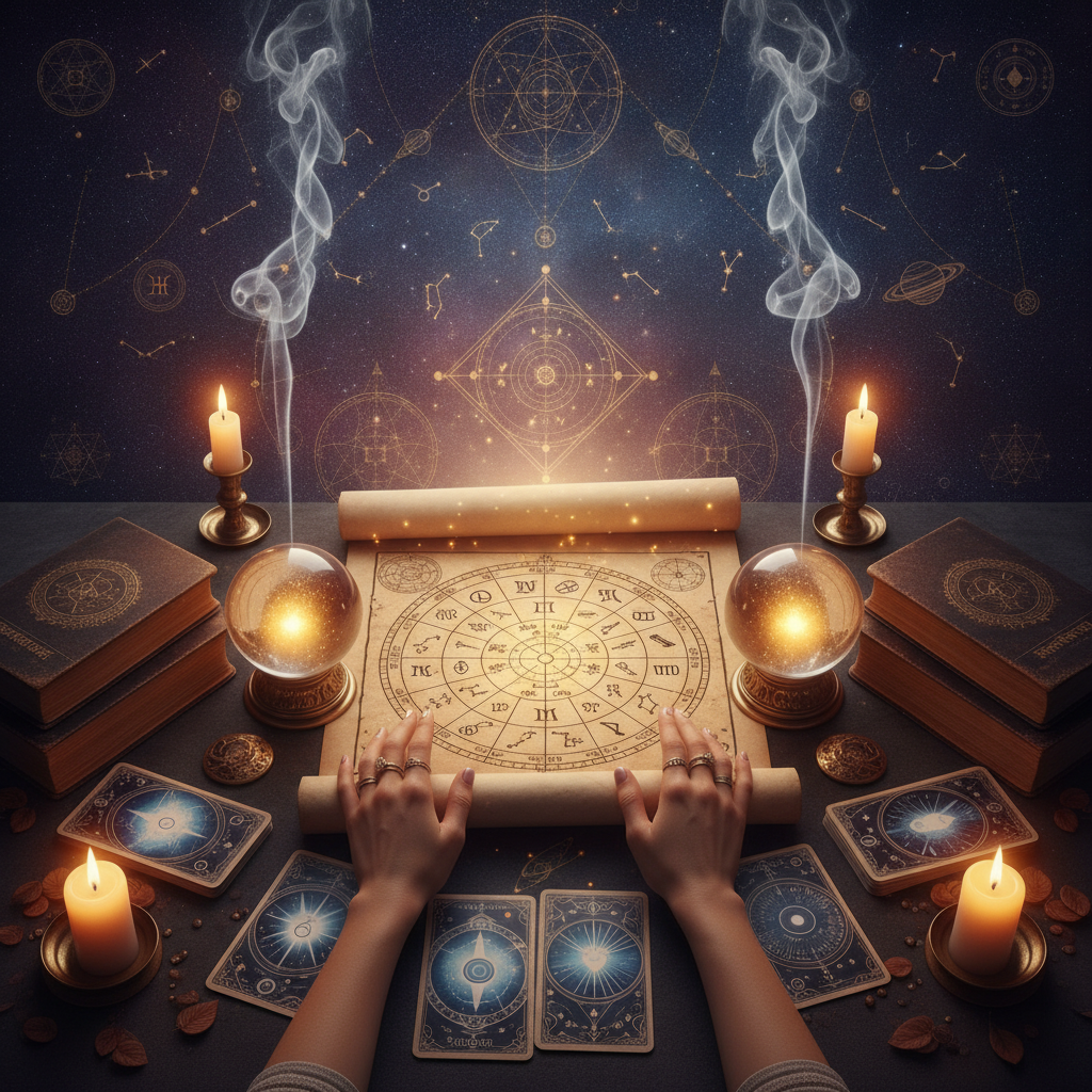 What Makes the Best Psychic in New York Authentic and Trusted Mystical celestial imagery representing psychic reading in New York City