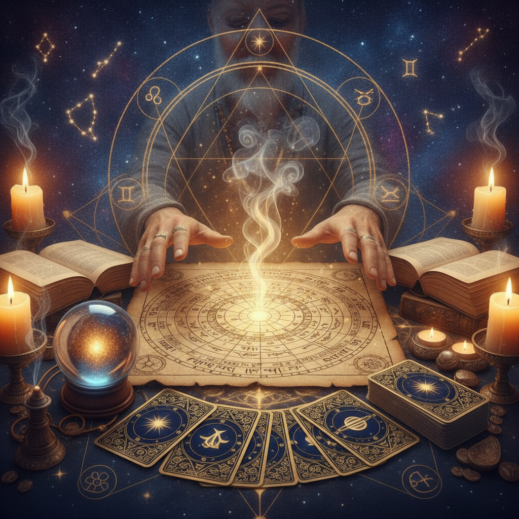 Mystical celestial image symbolizing spiritual guidance in New York City