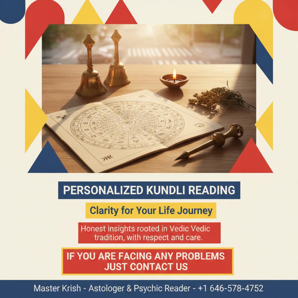 How Kundli Reading Helps You Understand Life in Upper East Side Kundli reading materials and diya lamp on table in Upper East Side room