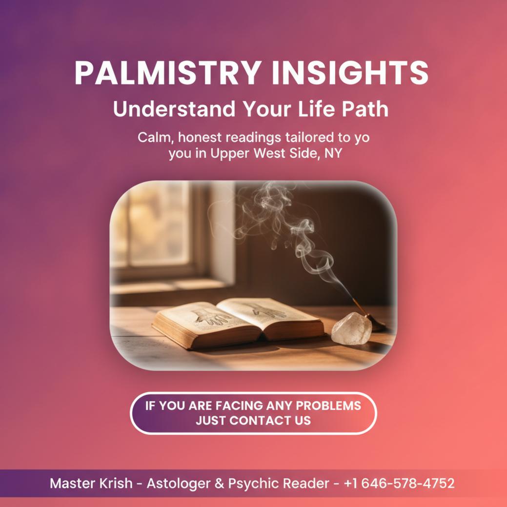 How Palmistry Works — A New York Astrologer Explains Calm palmistry reading setup in Upper West Side, NY office