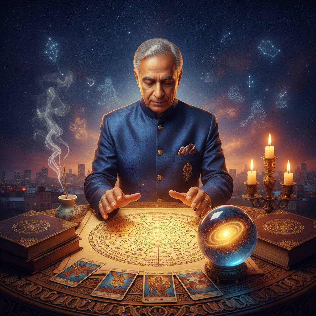 Mystical celestial image symbolizing psychic readings and spiritual healing in New York City