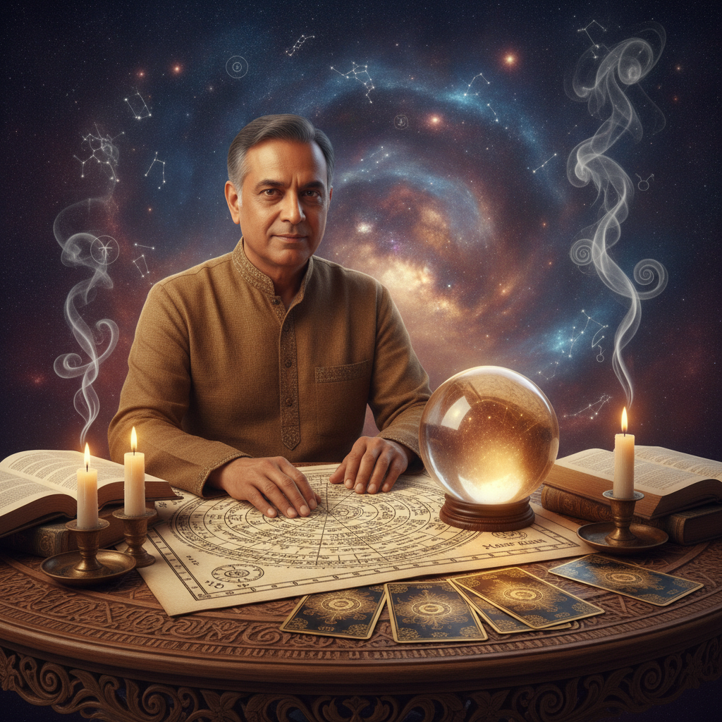 Mystical celestial image representing spiritual reading in New York City