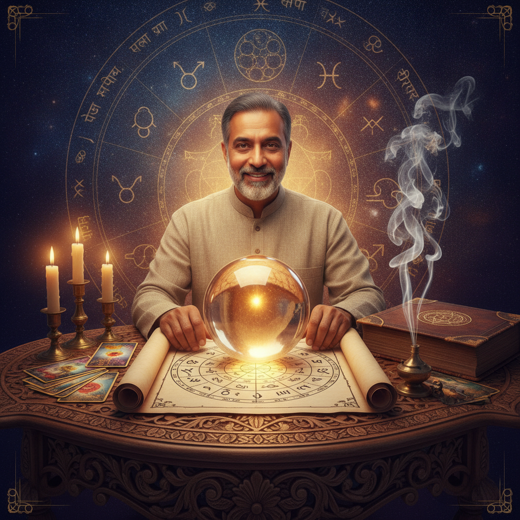 Mystical celestial spiritual energy with New York city skyline background