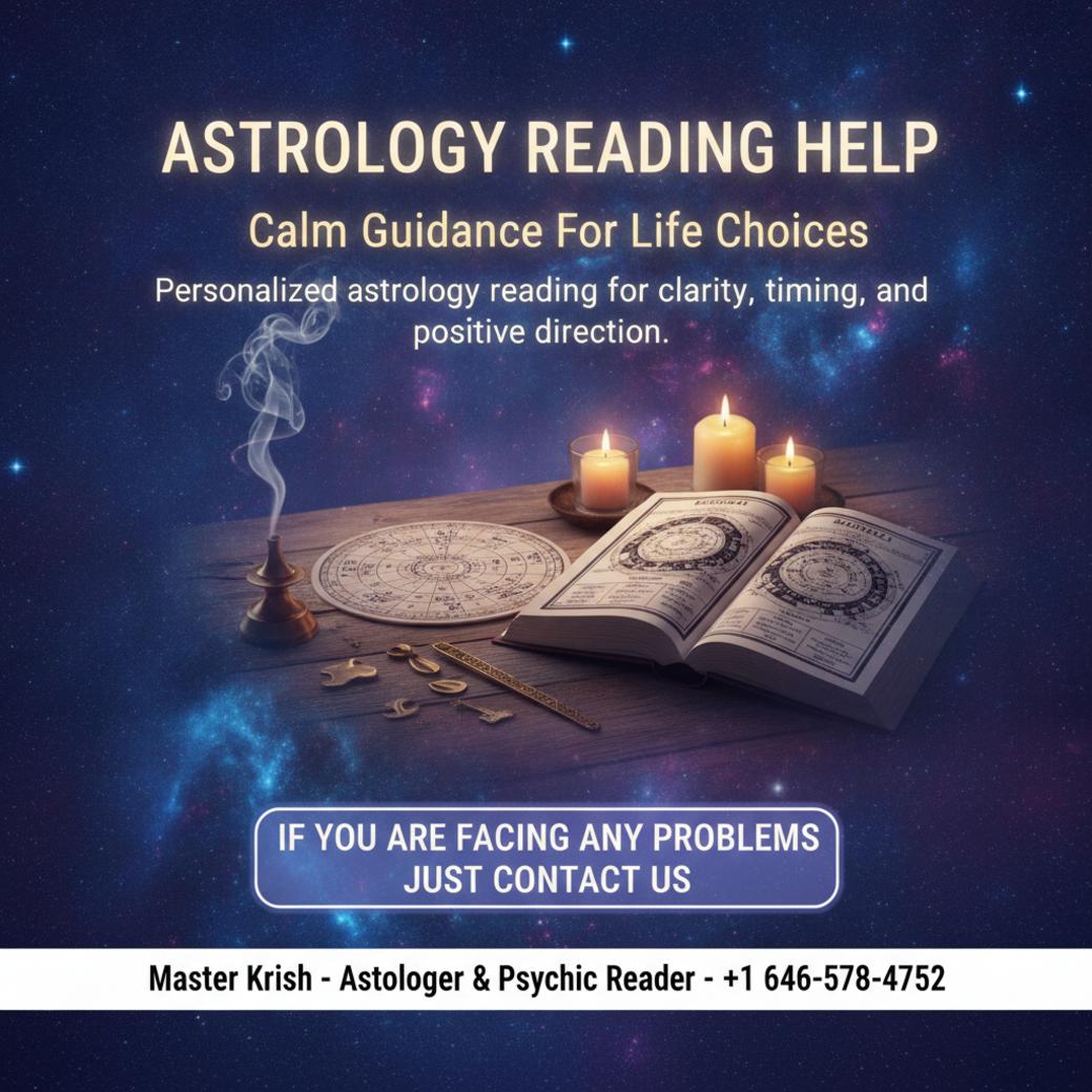 peaceful astrology reading setup with charts and candles in New York office