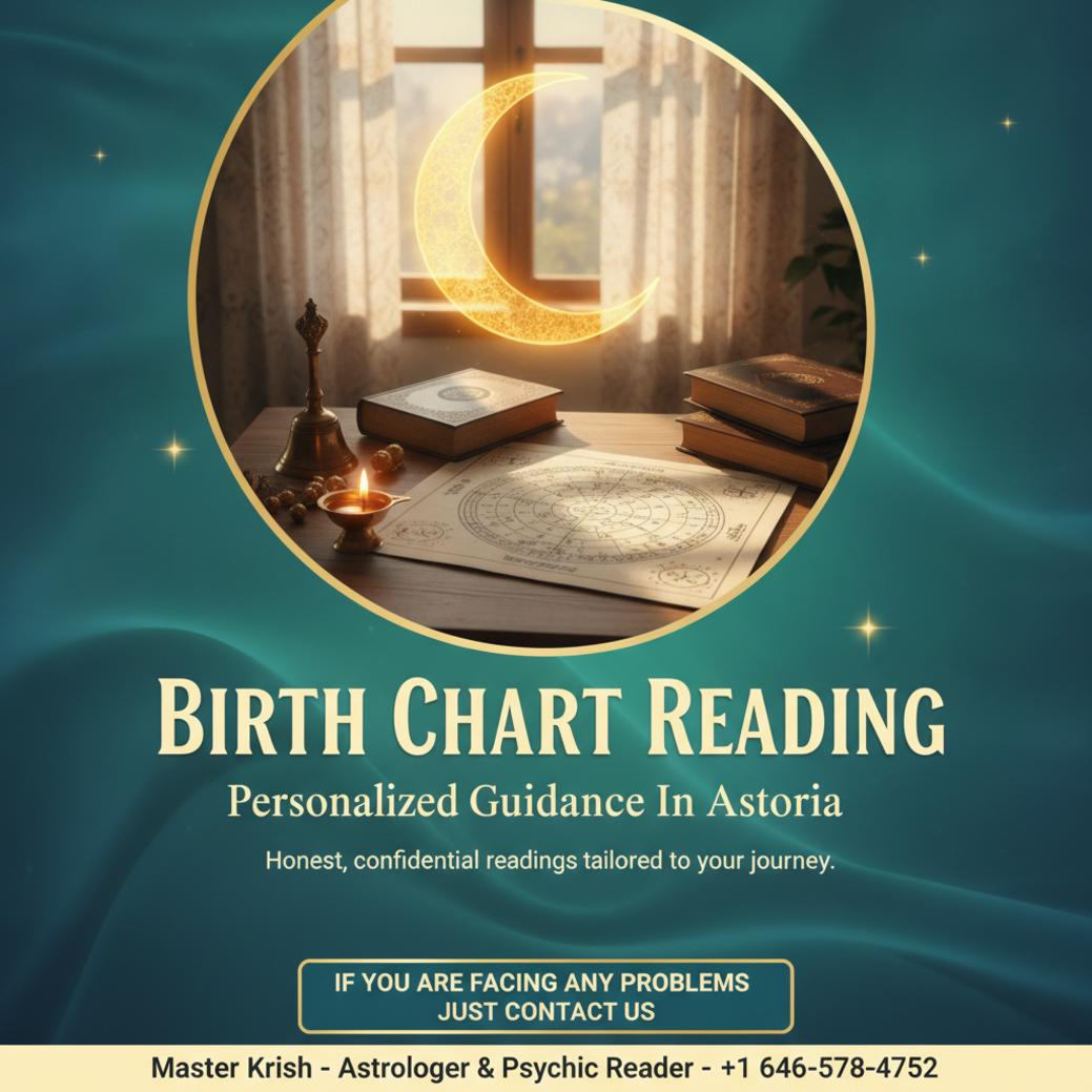 How Birth Chart Reading in Astoria Reveals Your Path birth chart reading materials on wooden table in Astoria room