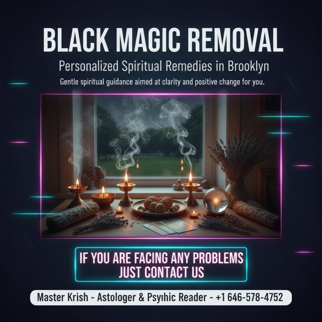 How Black Magic Removal Works in Brooklyn, NY Black magic removal spiritual setup with lamps and incense in Brooklyn
