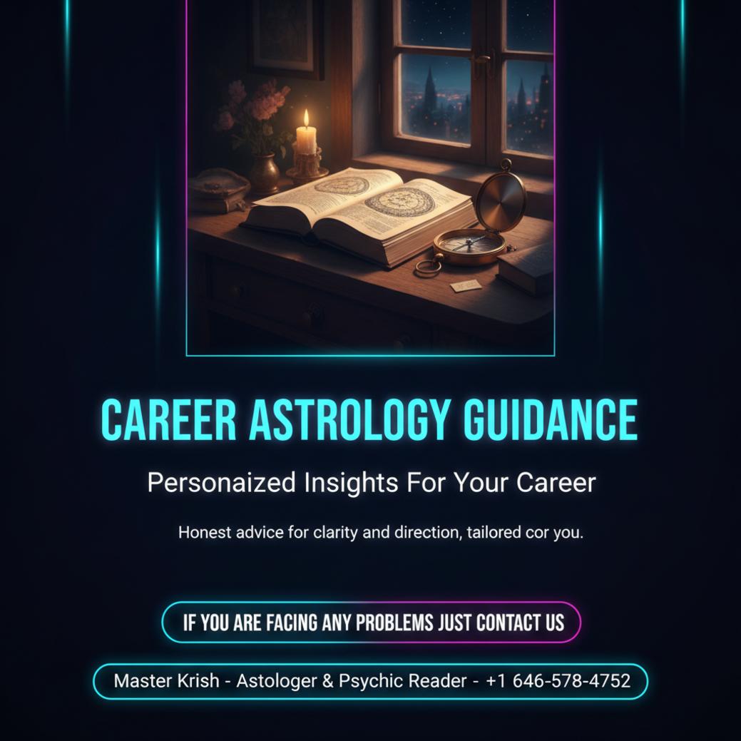 career astrology guidance book and desk scene Astoria NY