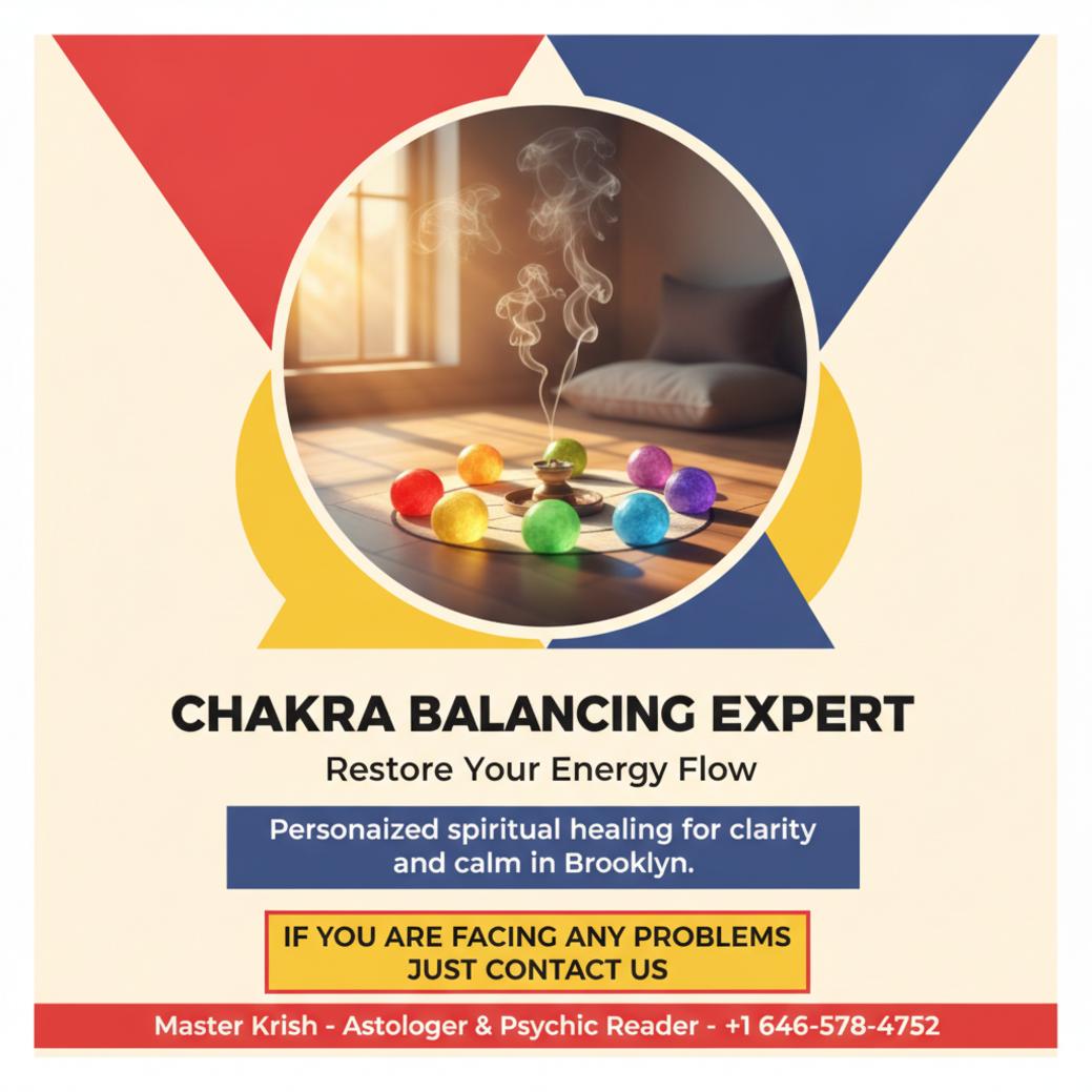 chakra balancing stones glowing with energy light in Brooklyn, NY