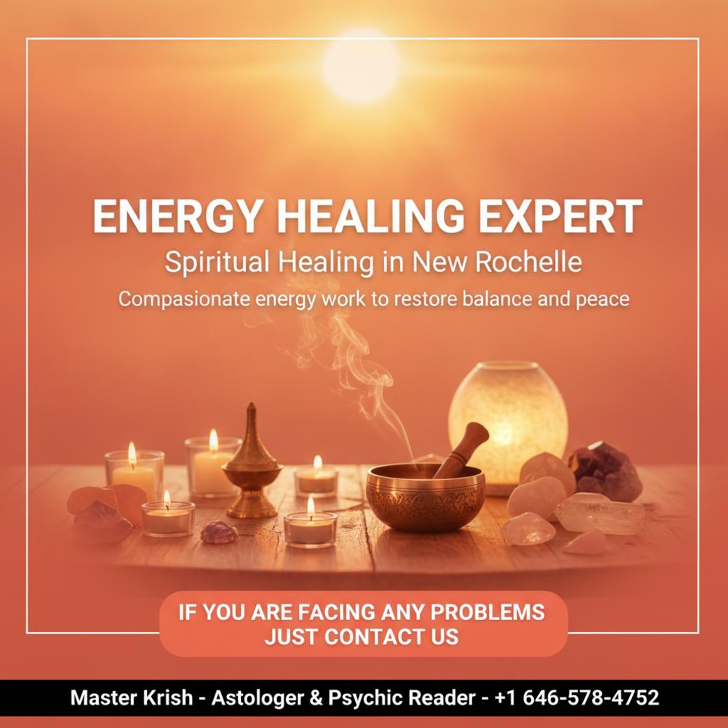 How Energy Healing Can Help You in New Rochelle, NY peaceful energy healing setup with crystals and soft lighting in New Rochelle