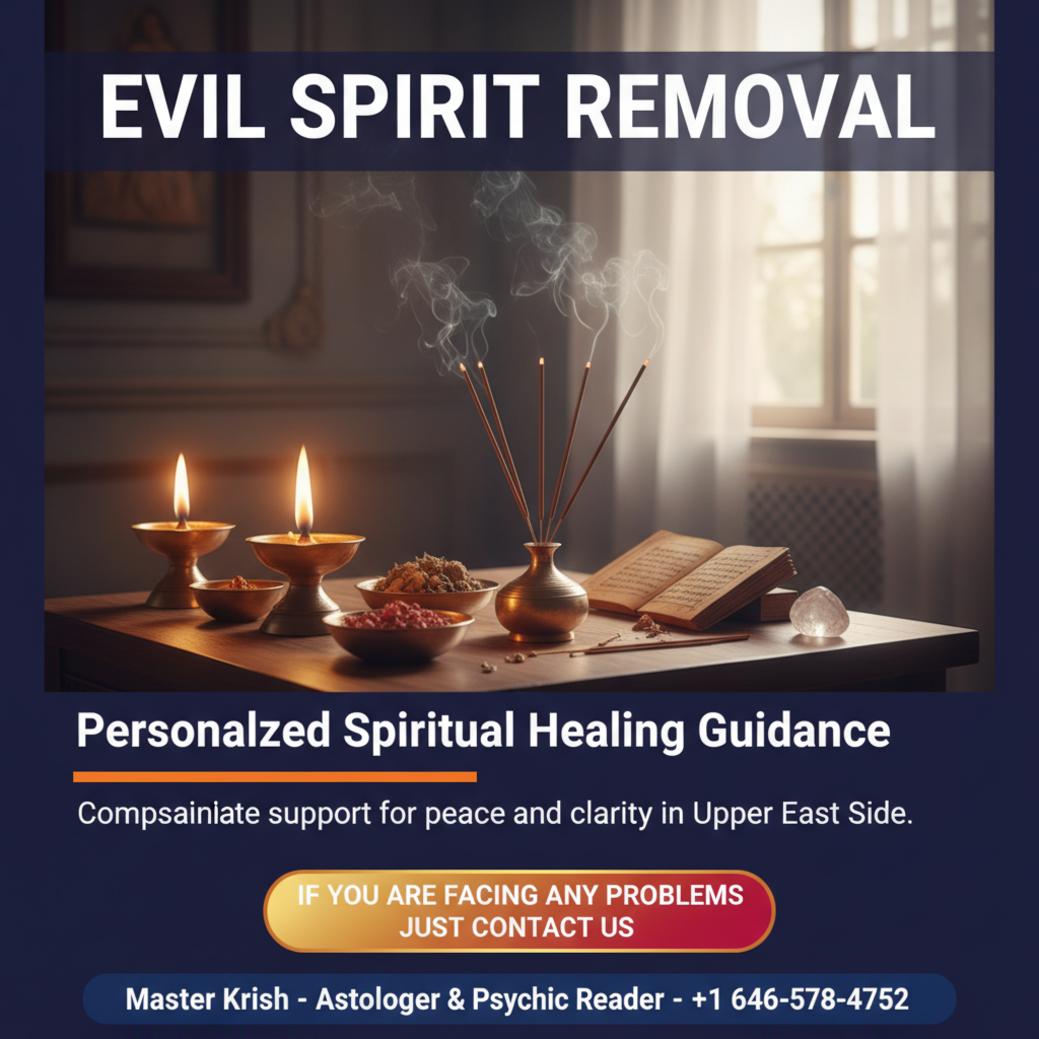 How Evil Spirit Removal Helps in Upper East Side, NY Softly lit Vedic spiritual altar for evil spirit removal in Upper East Side