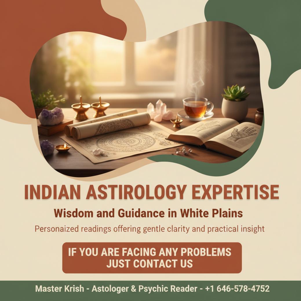 Trusted Indian Astrologer in White Plains, NY Indian astrologer tools with charts and crystals in White Plains, NY