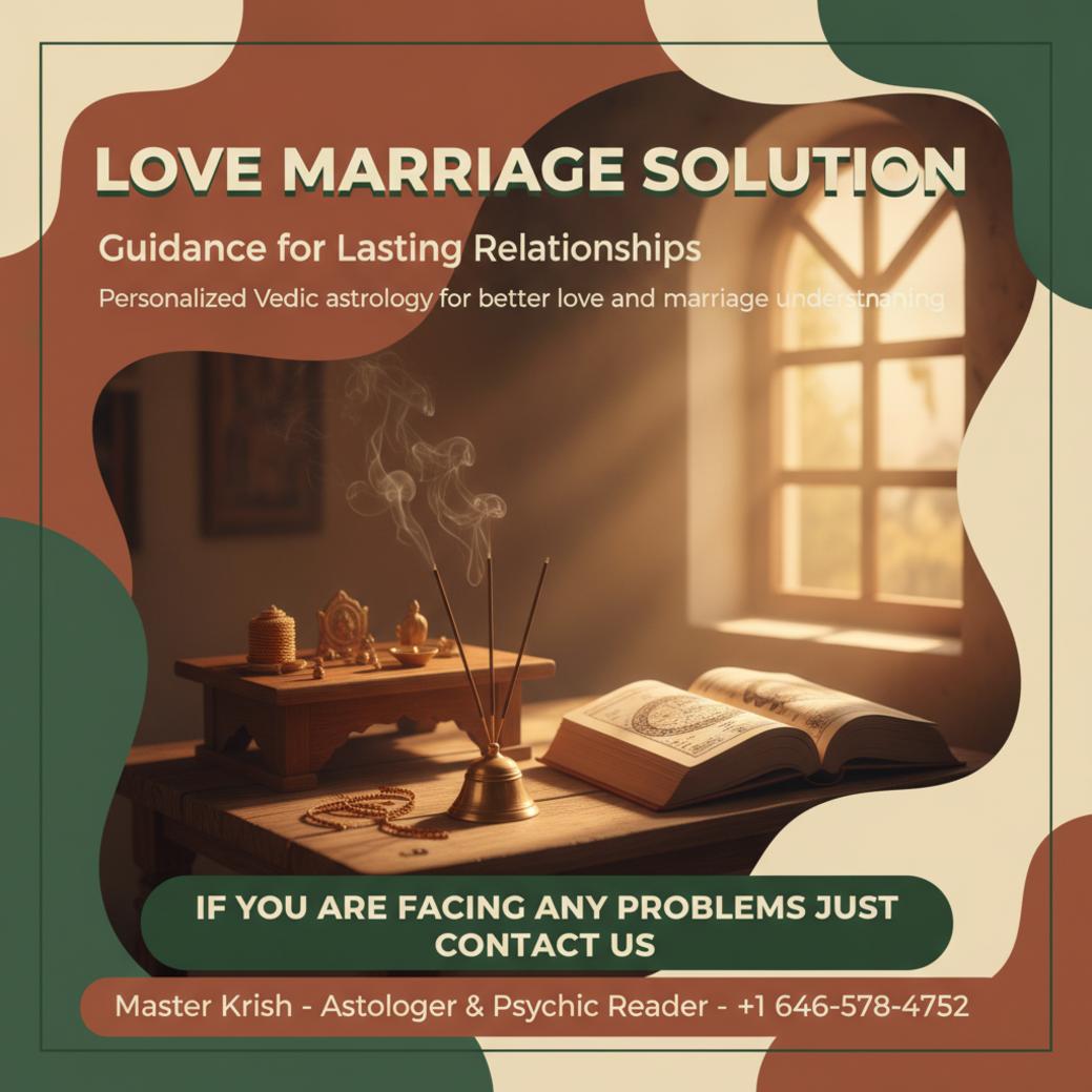 How Love Marriage Solution Works in Queens, NY Love marriage solution setup with Vedic astrology in Queens, NY