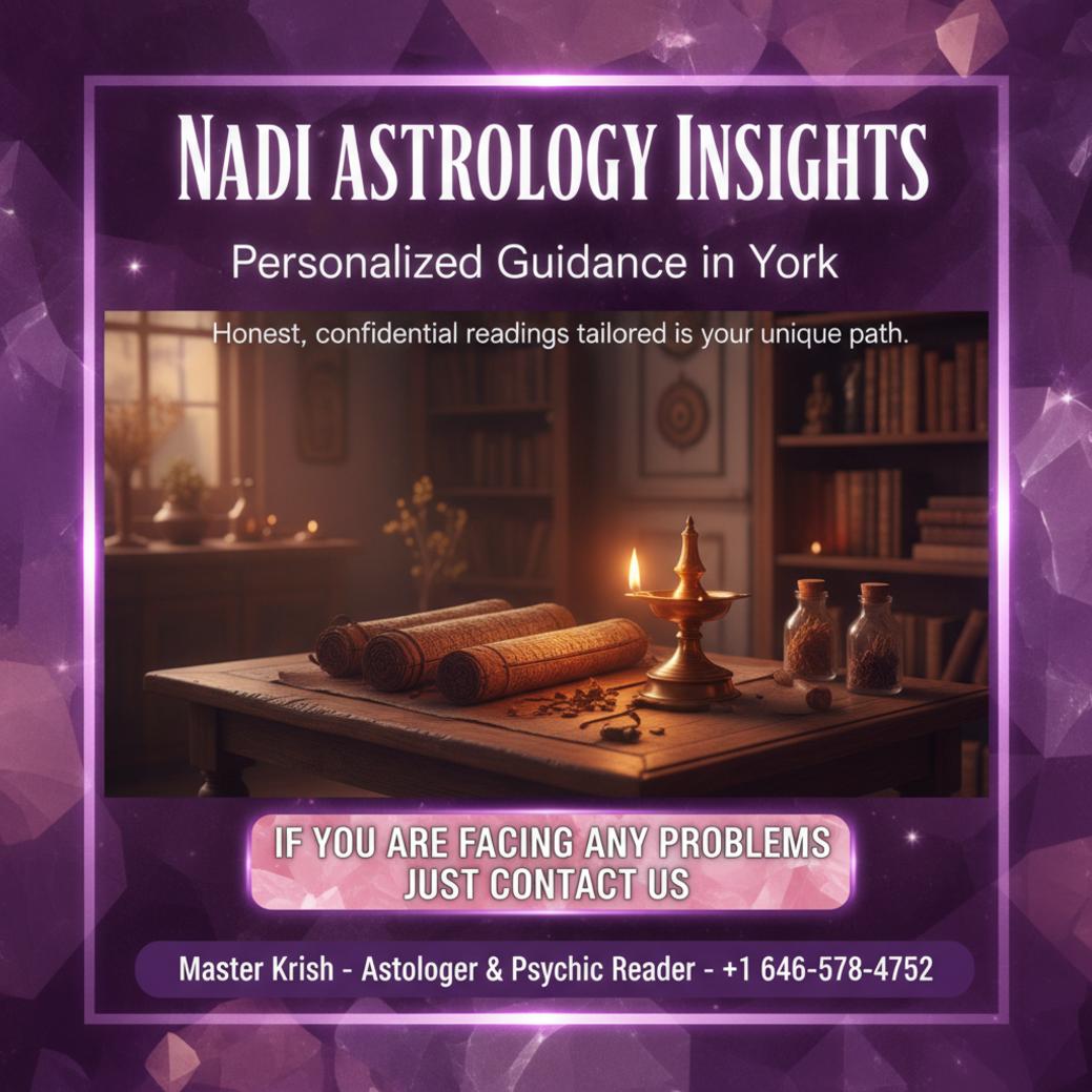 Ancient palm leaf manuscripts and oil lamp for nadi astrology New York