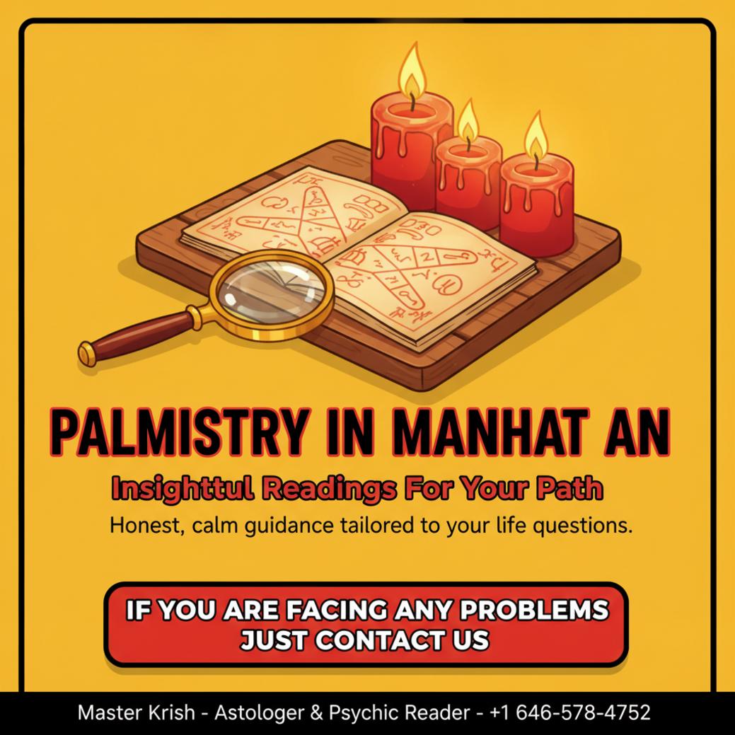 Palmistry reading with hands and chart in Manhattan calm room