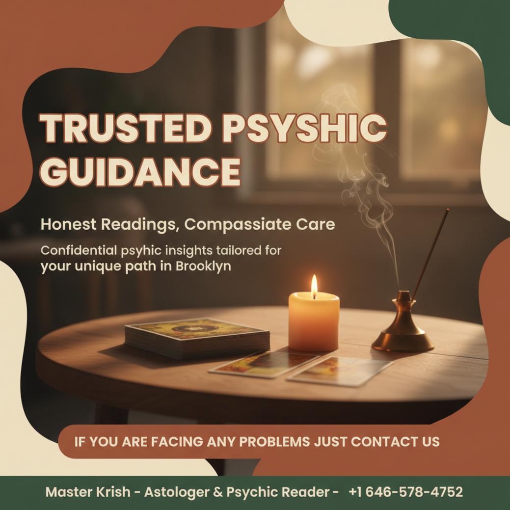 Trusted Psychic in Brooklyn, NY for Clear Guidance Psychic reading setup with cards and incense in Brooklyn, NY
