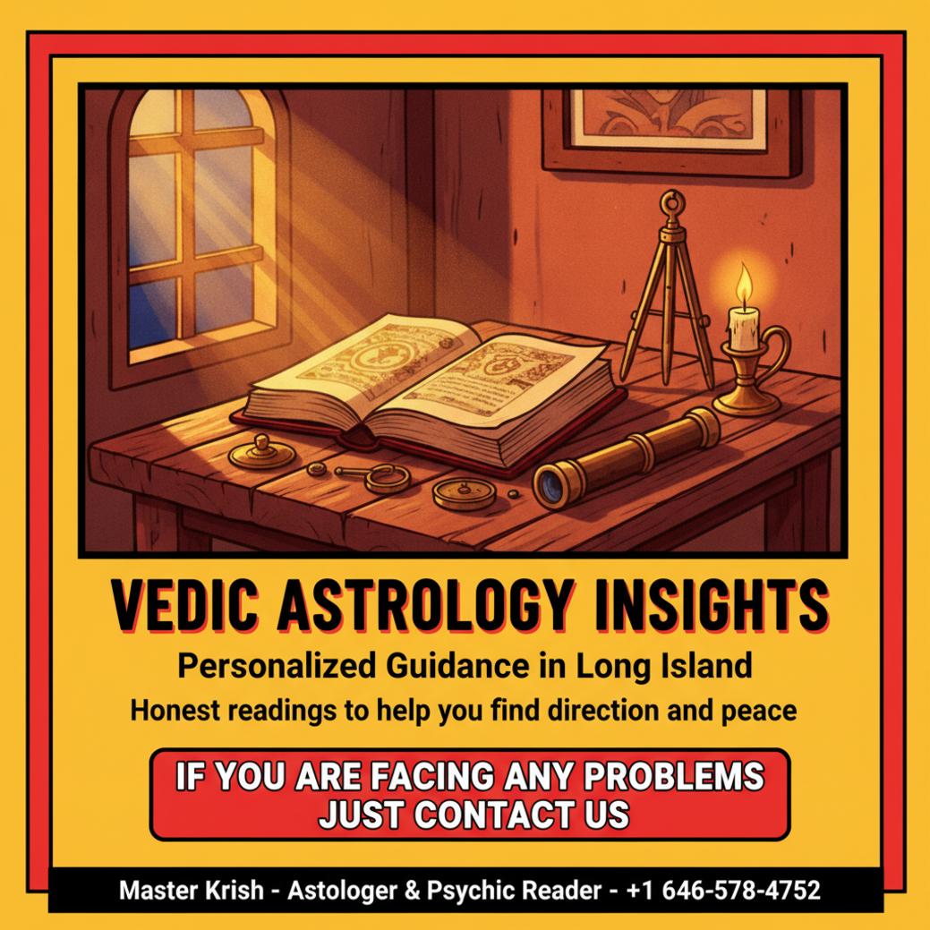 Finding Guidance From a Vedic Astrologer in Long Island, NY Vedic astrology book and tools on table with natural light Long Island