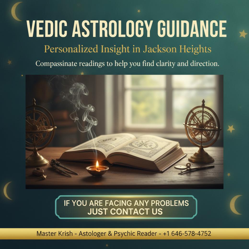How Vedic Astrology in Jackson Heights Brings Clarity and Calm Open vedic astrology book with instruments on table in Jackson Heights light