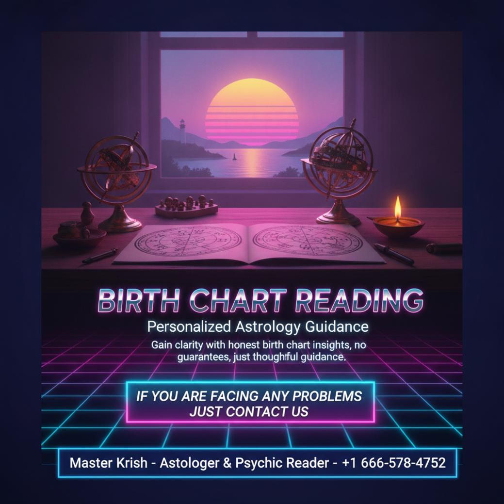 Birth chart reading materials laid out on a wooden table Long Island