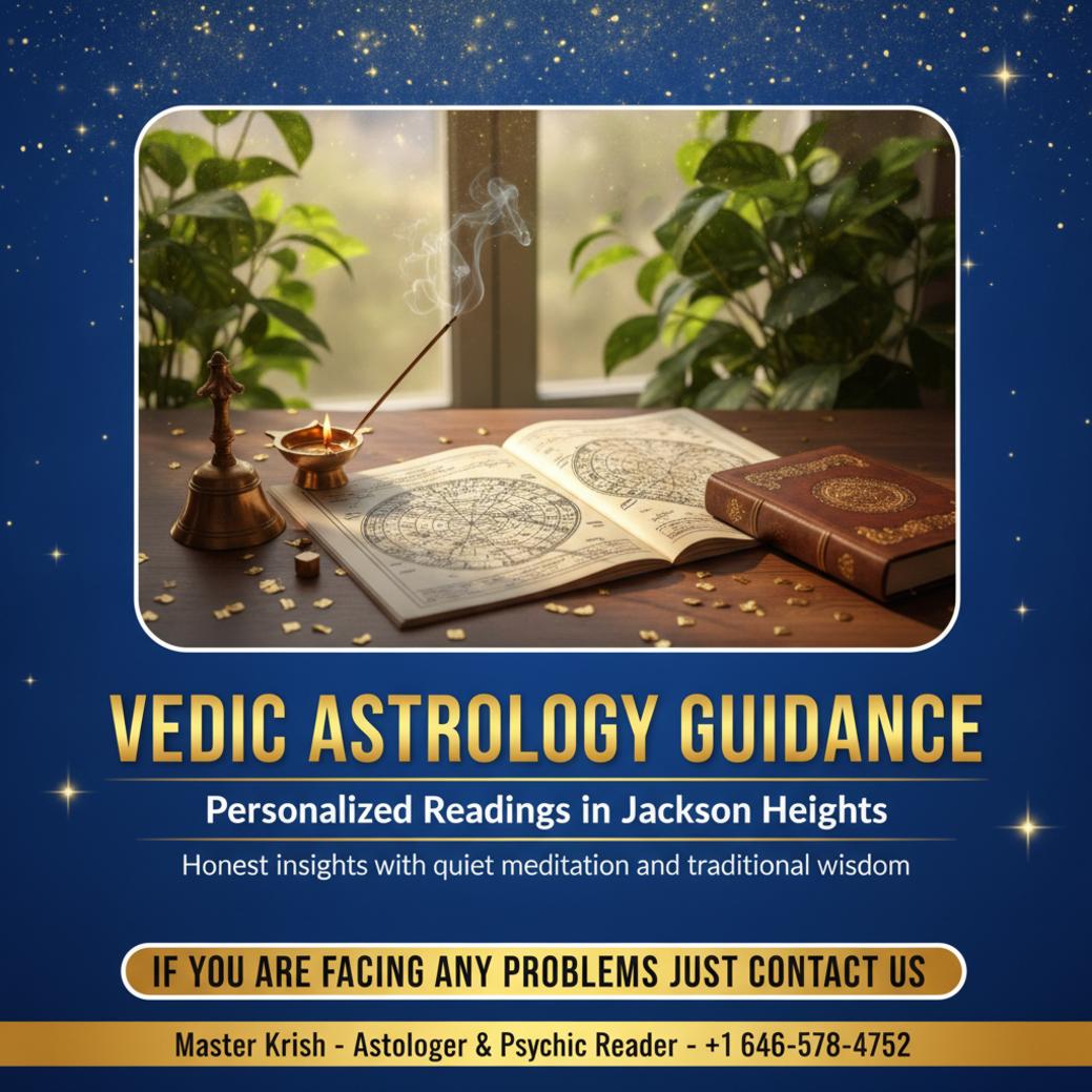 How Vedic Astrology in Jackson Heights Can Guide Your Life Vedic astrology tools on desk with natural light in Jackson Heights room